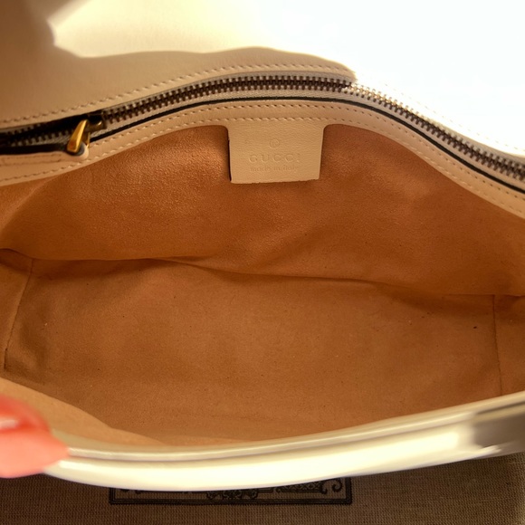 ✨SOLD✨ White GG Marmont Small Matelassé Shoulder Bag - Picture 9 of 15